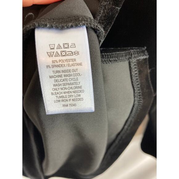 Rachel Zoe Velvet Black Top Size Small - Picture 6 of 9